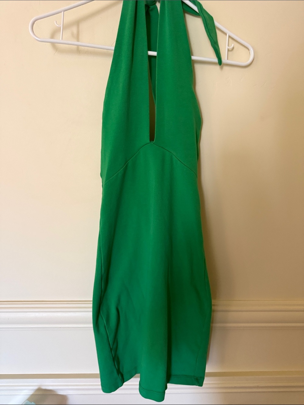 ZARA Green Halter Top Body Con Dress Size M Stretchy Summer Vacay Club Beach